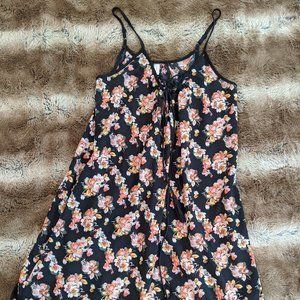 Black Floral Slip Dress